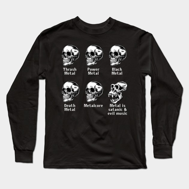 Metal Music Meme Long Sleeve T-Shirt by KawaiiDread